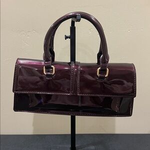 ALDO | Wine Patent Faux Leather Satchel w/ Matching Crossbody Strap